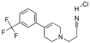3,6-ジヒドロ-4-[3-(トリフルオロメチル)フェニル]-1(2H)-ピリジンプロパンニトリル 化学構造式