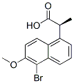 (S)-5-bromo-6-methoxy-alpha-methylnaphthalene-1-acetic acid Structure