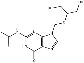 N-[6,9-Dihydro-9-[[2-hydroxy-1-(hydroxymethyl)ethoxy]methyl]-6-oxo-1H-purin-2-yl]acetamide Structure