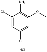 2,4-ジクロロ-6-メトキシベンゼンアミン・塩酸塩 化学構造式