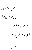 1-エチル-4-[(1-エチルピリジン-2(1H)-イリデン)メチル]キノリニウム・ヨージド 化学構造式