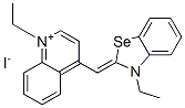 1-エチル-4-[(3-エチルベンゾセレナゾール-2(3H)-イリデン)メチル]キノリニウム・ヨージド 化学構造式