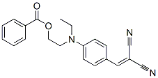 2-[[4-[[2-(ベンゾイルオキシ)エチル]エチルアミノ]フェニル]メチレン]プロパンジニトリル 化学構造式