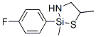 2-(4-fluorophenyl)-2,5-dimethyl-1,3,2-thiazasilolidine 结构式