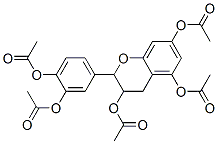 2-[3,4-bis(acetoxy)phenyl]-3,4-dihydro-2H-1-benzopyran-3,5,7-triyl triacetate Structure