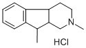 1H-Indeno(2,1-c)pyridine, 2,3,4,4a,9,9a-hexahydro-2,9-dimethyl-, hydro chloride Structure