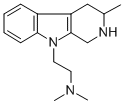 9H-Pyrido(3,4-b)indole, 1,2,3,4-tetrahydro-9-(2-(dimethylamino)ethyl)- 3-methyl- Structure