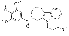 Azepino(3,4-b)indole-10(1H)-propanamine, 2,3,4,5-tetrahydro-N,N-dimeth yl-2-(3,4,5-trimethoxybenzoyl)-|