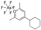 4-cyclohexyl-2,6-dimethylpyrylium hexafluoroarsenate Structure
