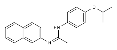 N1-(p-Isopropoxyphenyl)-N2-(2-naphtyl)acetamidine Structure