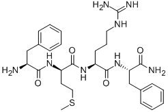 PHE-DMET-ARG-PHE-NH2, 84313-43-9, 结构式