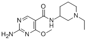 2-Amino-N-(1-ethyl-3-piperidyl)-4-methoxy-5-pyrimidinecarboxamide 结构式