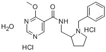 5-Pyrimidinecarboxamide, N-((1-benzyl-2-pyrrolidinyl)methyl)-4-methoxy -, dihydrochloride, hydrate 结构式