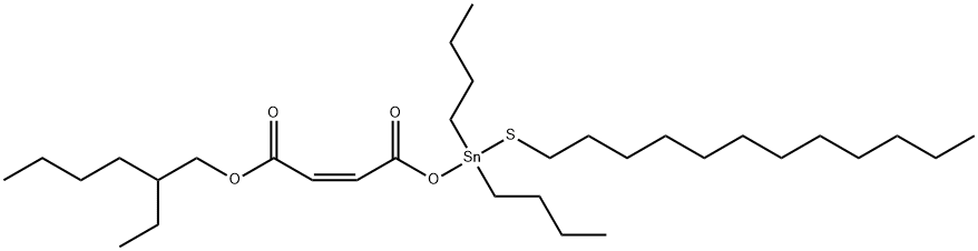 (Z)-4-[[ジブチル(ドデシルチオ)スタンニル]オキシ]-4-オキソ-2-ブテン酸2-エチルヘキシル 化学構造式