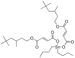 3,5,5-trimethylhexyl 6,6-dibutyl-15,17,17-trimethyl-4,8,11-trioxo-5,7,12-trioxa-6-stannaoctadeca-2,9-dienoate Structure