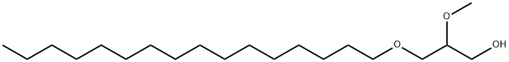 1-O-Hexadecyl-2-O-methyl-rac-glycerol 结构式