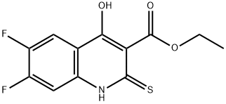 6,7-Difluoro-4-hydroxy-2-mercaptoquinoline-3-carboxylicacidethylester 结构式