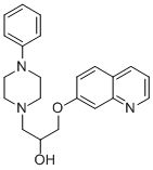 1-Piperazineethanol, 4-phenyl-alpha-((7-quinolinyloxy)methyl)- Struktur