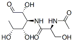 3-((N-acetylseryl)amino)-3,6-dideoxyglucose Structure