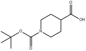 1-Boc-4-哌啶甲酸, 84358-13-4, 结构式