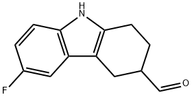 6-氟-2,3,4,9-四氢-1H-咔唑-3-甲醛, 843653-04-3, 结构式