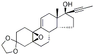 (5α,10α,17β)-5,10-Epoxy-17-hydroxy-17-(1-propyn-1-yl)-estr-9(11)-en-3-one Cyclic 1,2-Ethanediyl Acetal, 84371-57-3, 结构式