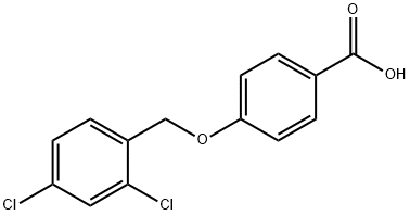 4-(2,4-二氯苄基)氧基苯甲酸, 84404-09-1, 结构式