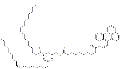 1,2-dioleoyl-3-(9-(3-perylenoyl)nonanoyl)glycerol Structure