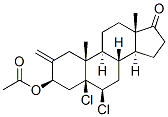 3 beta-acetoxy-5,6 beta-dichloromethylene-5 beta-androstan-17-one Structure