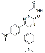 2-[5,6-bis(4-dimethylaminophenyl)-3-oxo-1,2,4-triazin-2-yl]acetamide Structure