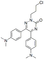 2-(3-chloropropyl)-5,6-bis(4-dimethylaminophenyl)-1,2,4-triazin-3-one Structure