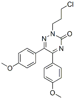 2-(3-chloropropyl)-5,6-bis(4-methoxyphenyl)-1,2,4-triazin-3-one 结构式