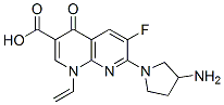 7-(3-aminopyrrolidin-1-yl)-1-ethenyl-6-fluoro-4-oxo-1,8-naphthyridine- 3-carboxylic acid Structure