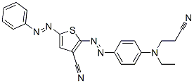 2-[[4-[(2-cyanoethyl)ethylamino]phenyl]azo]-5-(phenylazo)thiophene-3-carbonitrile Structure