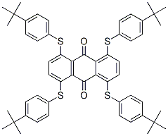 1,4,5,8-tetrakis[[4-(1,1-dimethylethyl)phenyl]thio]anthraquinone 结构式