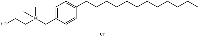 4-ドデシル-N-(2-ヒドロキシエチル)-N,N-ジメチルベンゼンメタンアミニウム・クロリド 化学構造式