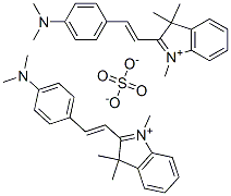 2-[2-[4-(ジメチルアミノ)フェニル]エテニル]-1,3,3-トリメチル-3H-インドリウム・水素スルファート 化学構造式