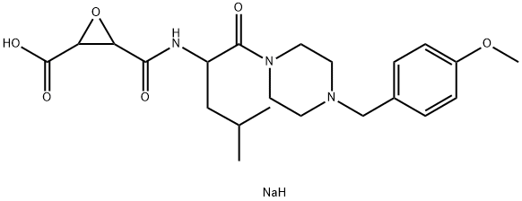 sodium 3-[[1-[4-[(4-methoxyphenyl)methyl]piperazin-1-yl]-4-methyl-1-ox o-pentan-2-yl]carbamoyl]oxirane-2-carboxylate Structure