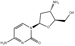 3'-氨基-2',3'-二脱氧胞苷 结构式
