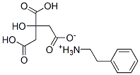 phenethylammonium dihydrogen 2-hydroxypropane-1,2,3-tricarboxylate  Structure