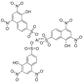 8-ヒドロキシ-5,7-ジニトロ-2-ナフタレンスルホン酸/アルミニウム 化学構造式