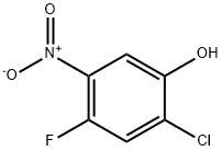 2-Chloro-4-fluoro-5-nitrophenol Struktur