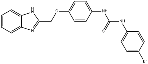 3-[4-(1H-benzoimidazol-2-ylmethoxy)phenyl]-1-(4-bromophenyl)thiourea Structure