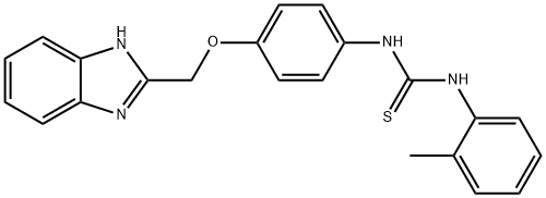 3-[4-(1H-benzoimidazol-2-ylmethoxy)phenyl]-1-(2-methylphenyl)thiourea 结构式