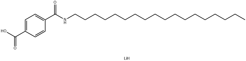 4-((十八烷基氨基)羰基)苯甲酸单锂盐 结构式