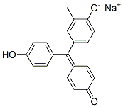 4-[(4-ヒドロキシ-3-メチルフェニル)(4-ヒドロキシフェニル)メチレン]-2,5-シクロヘキサジエン-1-オン/ナトリウム,(1:x) 化学構造式