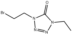 1-(2-ブロモエチル)-4-エチル-1,4-ジヒドロ-5H-テトラゾール-5-オン 化学構造式
