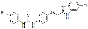 1-(4-bromophenyl)-3-[4-[(5-chloro-3H-benzoimidazol-2-yl)methoxy]phenyl ]thiourea 结构式