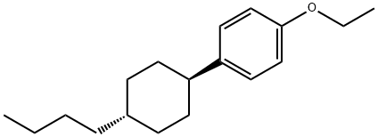 反-1-(4-N-丁基环己基)-4-乙氧基苯 结构式