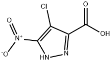 4-氯-5-硝基-1H-吡唑-3-羧酸 结构式